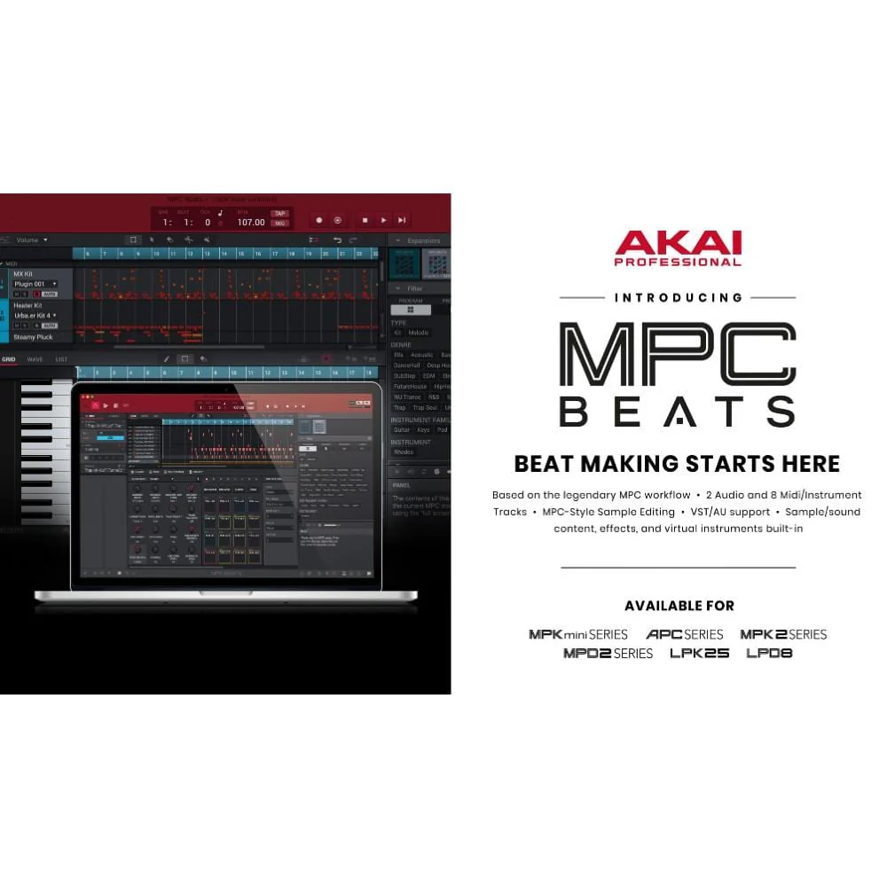 Akai LPD8 MKII Laptop Pad MIDI Controller With MPC Beats Software Pack - Image 9