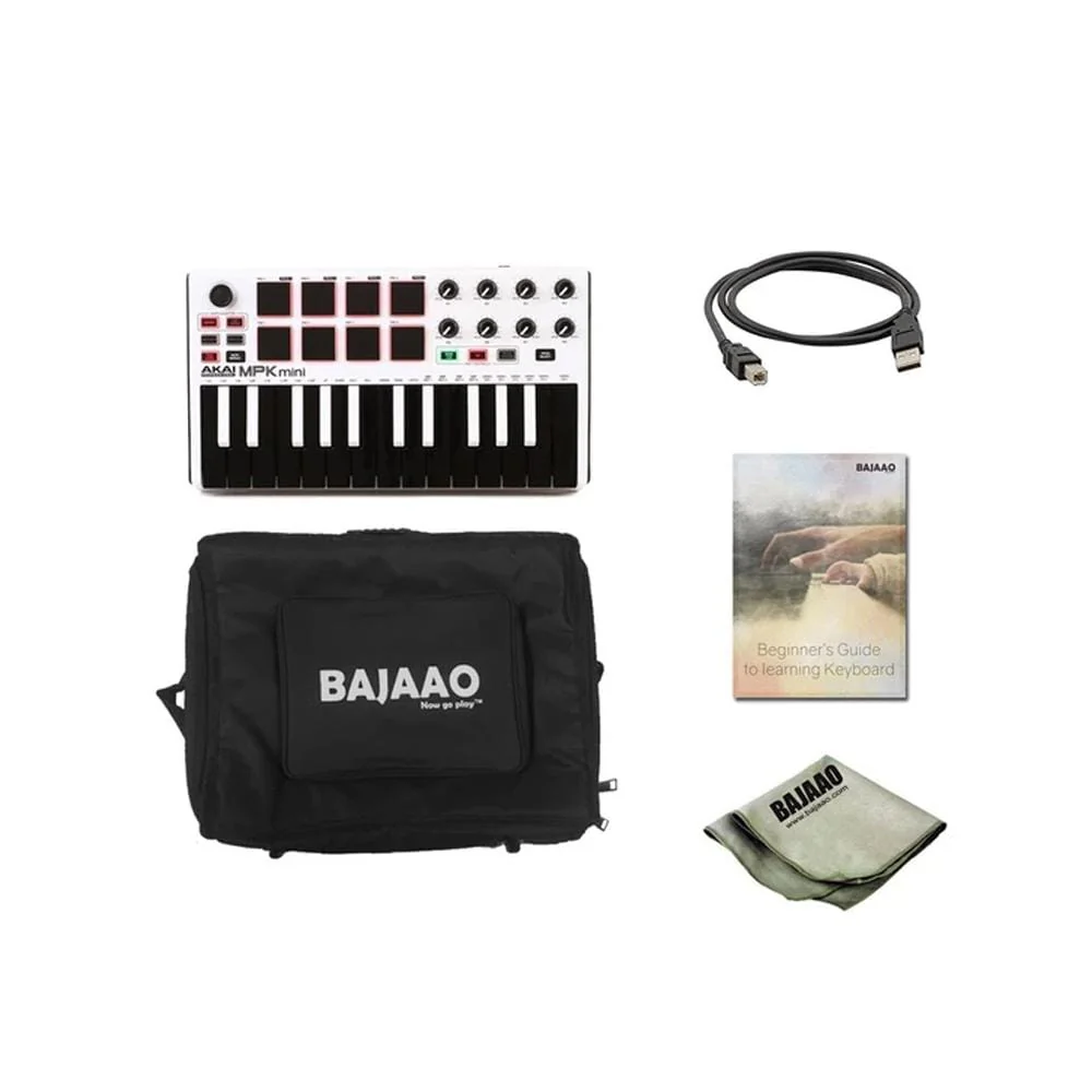 Akai MPK MINI MKII Compact Midi Keyboard and Pad MIDI Controller With Polishing Cloth, Gigbag & Ebook - Image 3