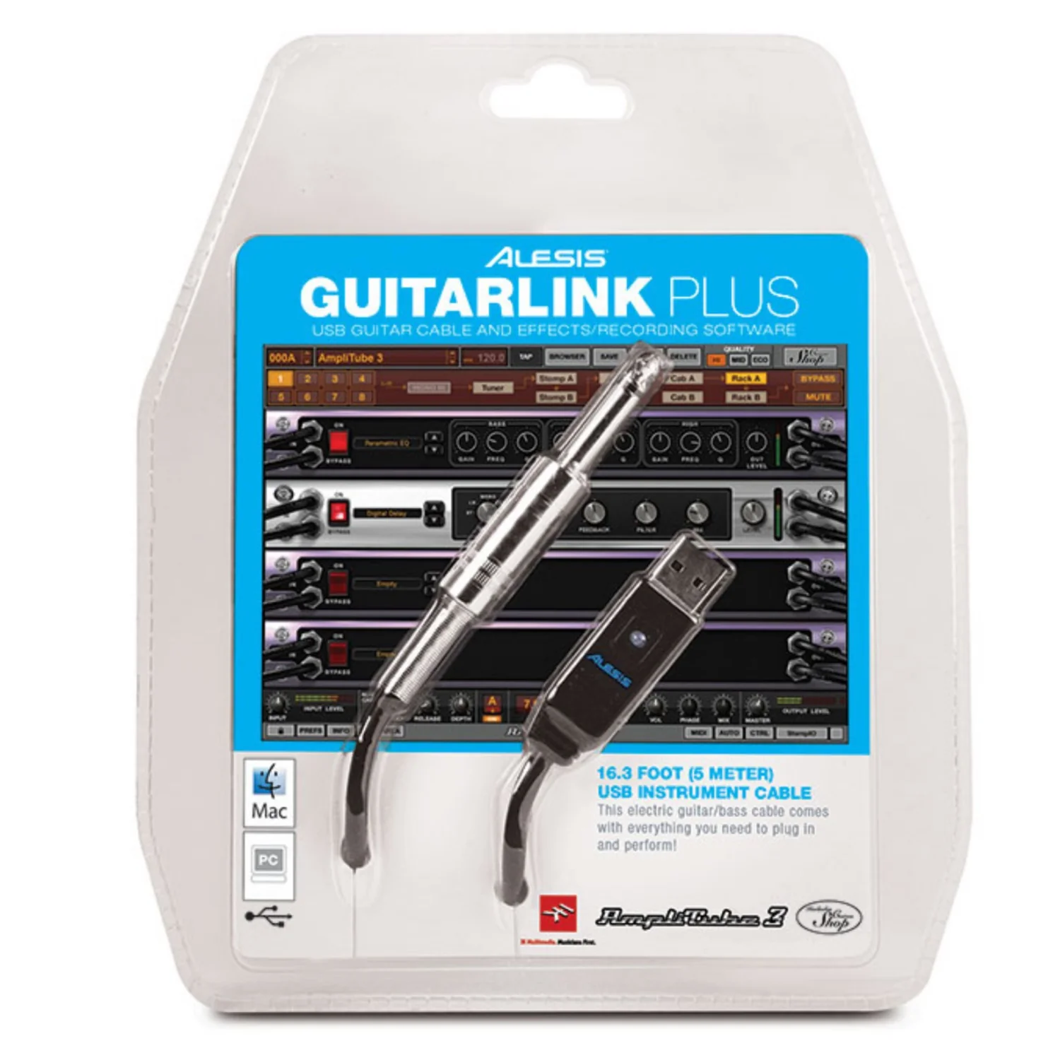 Alesis GuitarLink Plus 1/4" to USB Guitar Cable - Image 2