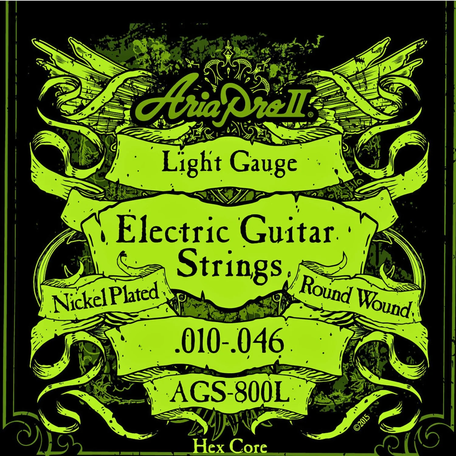 Aria AGS-800 Nickel Plated Round Wound Electric Guitar String - Image 2