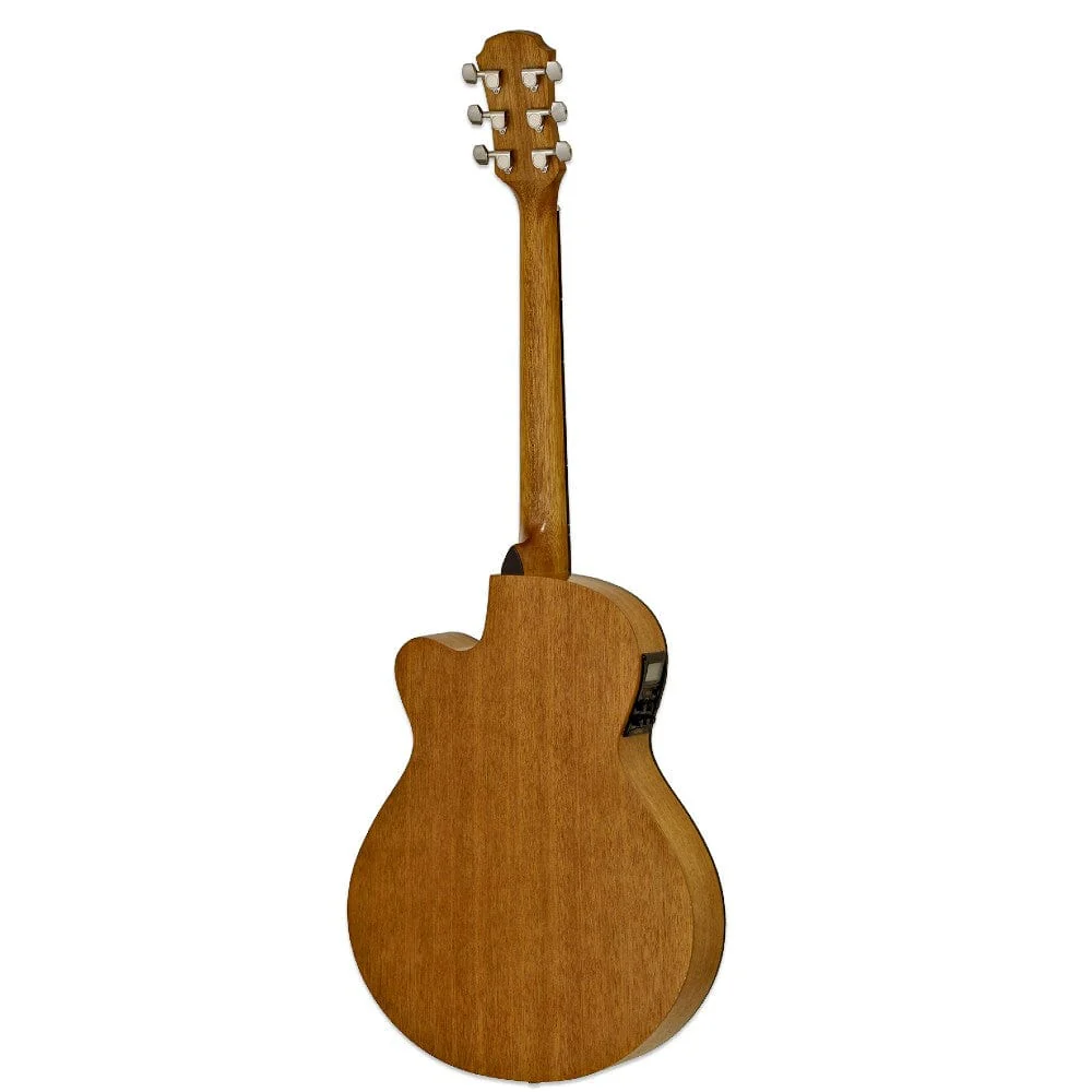 Aria FET M1 Cutaway Electro Acoustic Guitar With 4 Band EQ + Tuner - Natural - Image 5