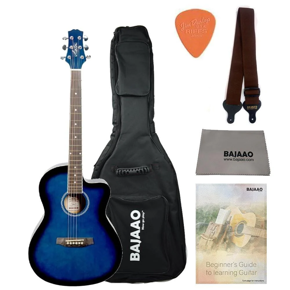 Ashton D10C 39-inch Cutaway Acoustic Guitar with Gigbag, Picks, Strap, Cloth & Ebook - Image 13