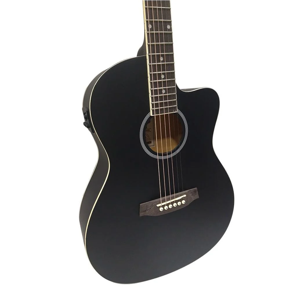 Ashton D10CEQ 39-inch Cutaway Electro Acoustic Guitar With Gigbag, Picks, Strap, Cloth & Ebook - Image 10