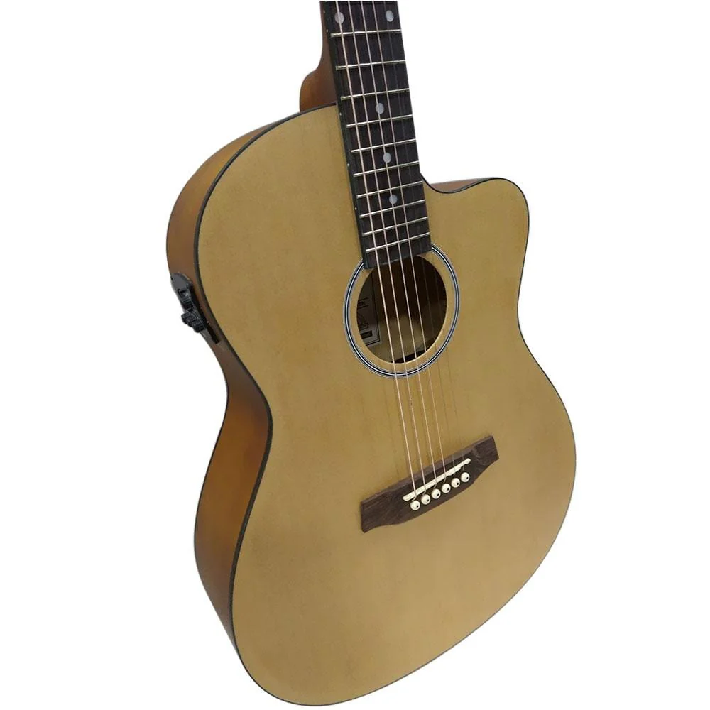 Ashton D10CEQ 39-inch Cutaway Electro Acoustic Guitar With Gigbag, Picks, Strap, Cloth & Ebook - Image 20