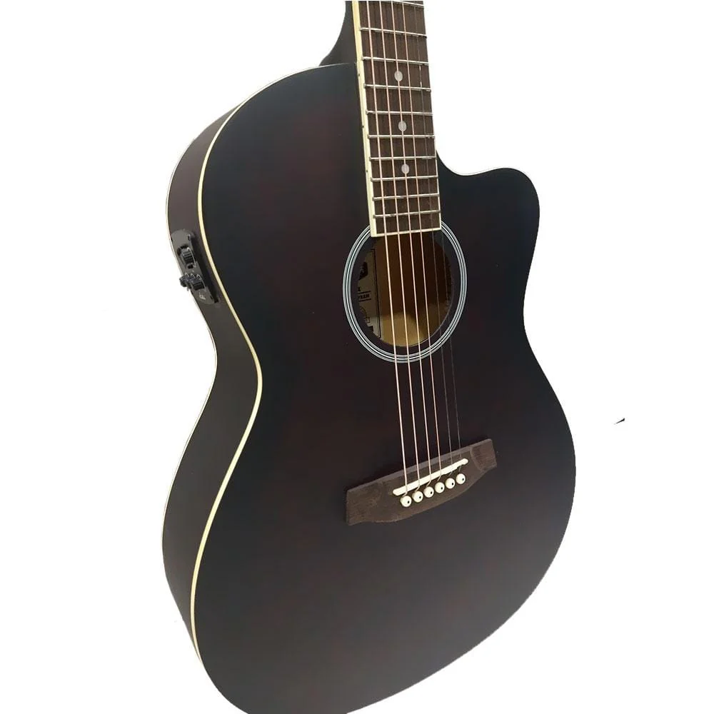 Ashton D10CEQ 39-inch Cutaway Electro Acoustic Guitar With Gigbag, Picks, Strap, Cloth & Ebook - Image 31