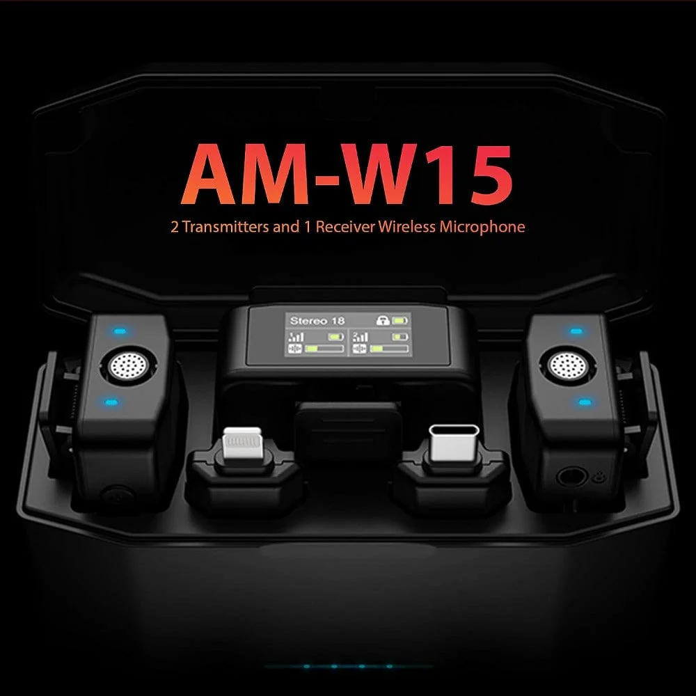 Audio Array AM-W15 Digital Mini Wireless Microphone with 2 Transmitters and 1 Receiver Wireless Microphone - Image 6