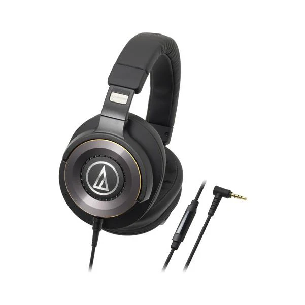 Audio-Technica ATH-WS1100IS Solid Bass Over-Ear Headphones with Microphone - Black