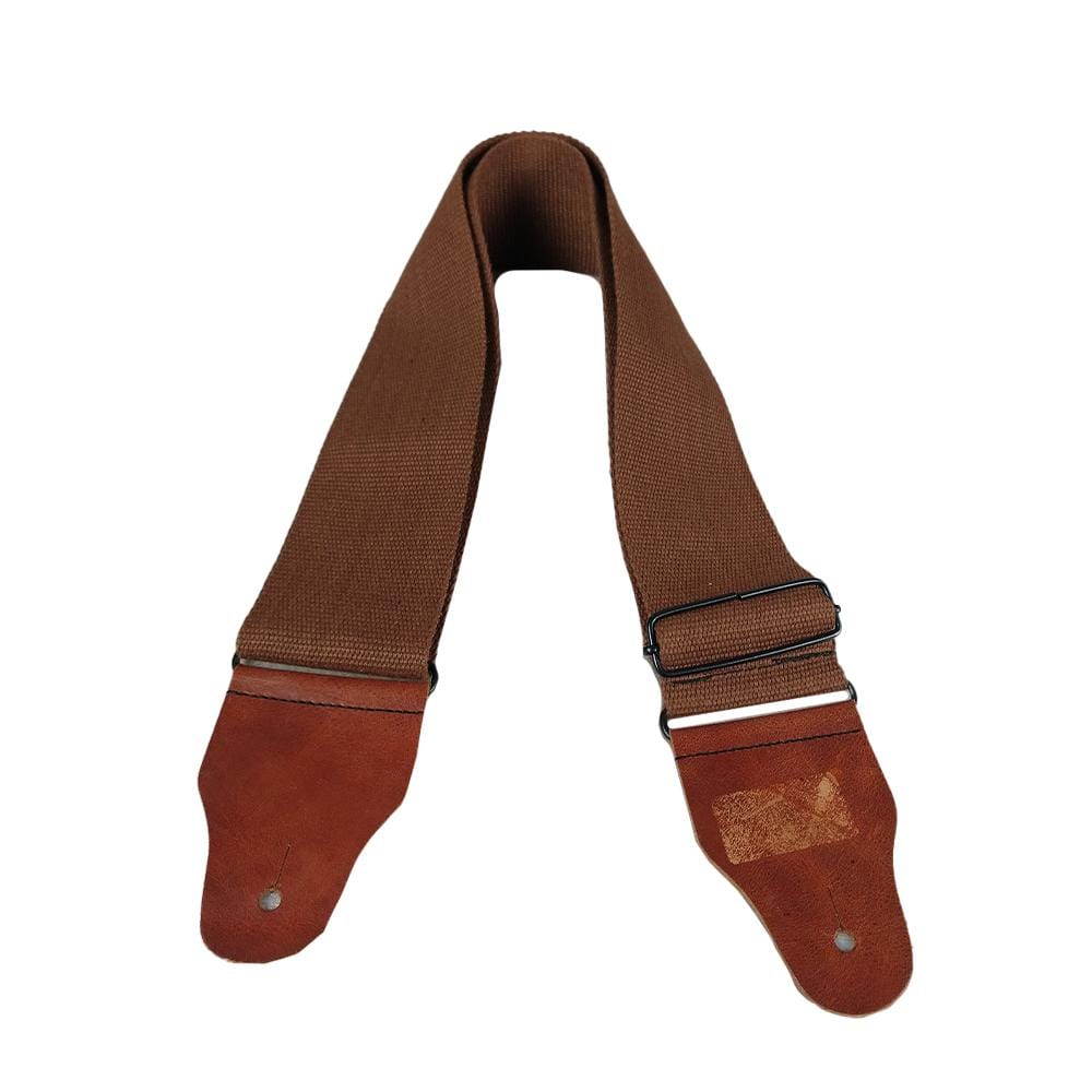 Bajaao 2.9 Inch Cotton Guitar Strap - Brown for Electric / Acoustic / Bass Guitar- Brown - Image 4