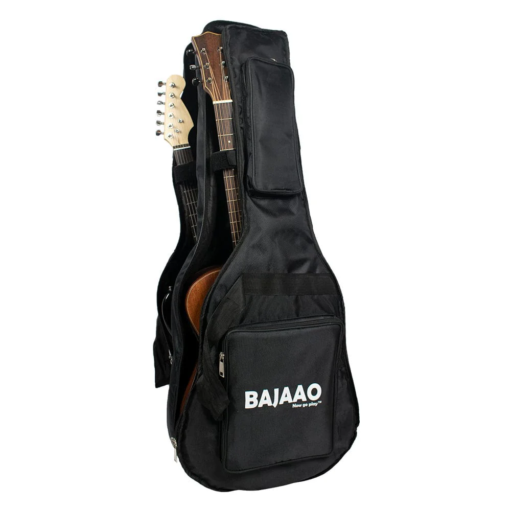 Bajaao Dual Guitar Gig Bag with 12mm Padding For One Acoustic & One Electric Guitar