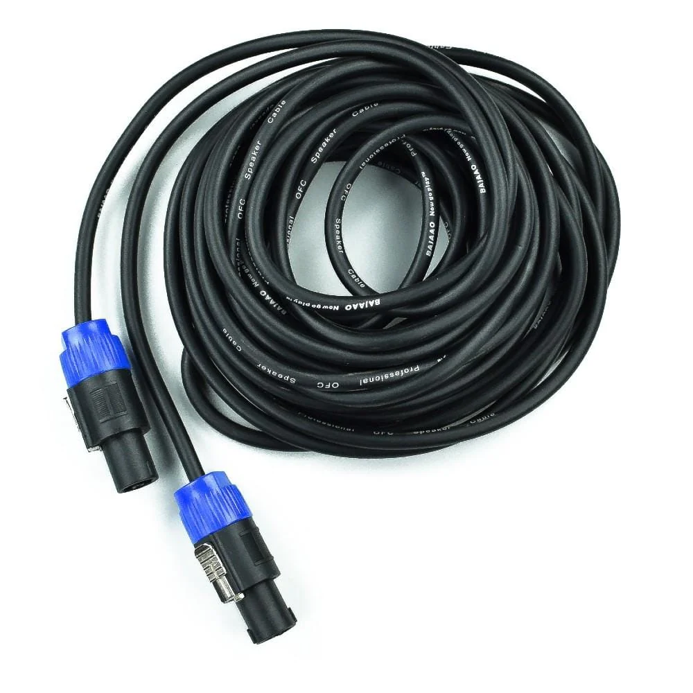 Bajaao Speakon to Speakon Speaker Cables - Black
