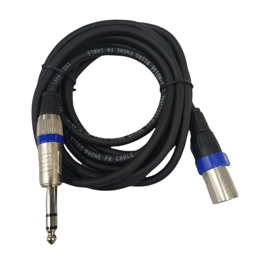 Bajaao XLR to TRS Balanced Microphone / Speaker Cable - Black - Image 2