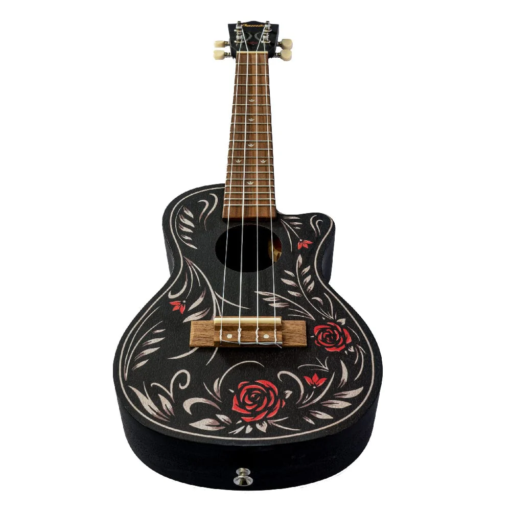 Bamboo New Generation Black Edition Series Concert Ukulele with Gig Bag - Image 8