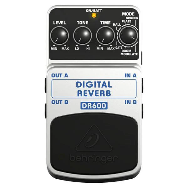Behringer DR600 Digital Reverb Guitar Effects Pedal - Open Box
