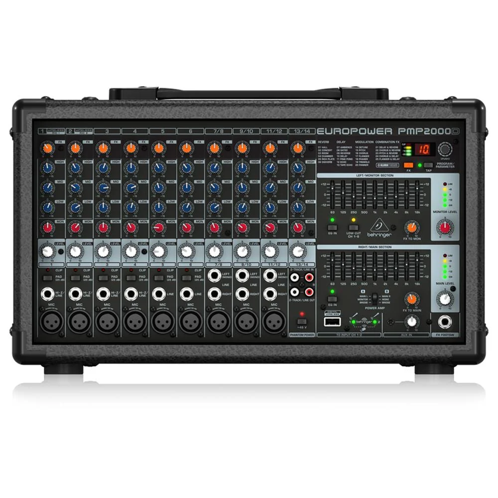 Behringer Europower PMP2000D 2000-Watt 14-Channel Powered Mixer
