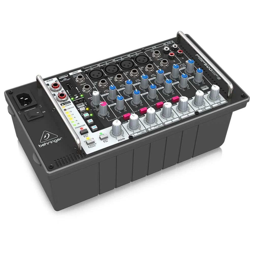 Behringer Europower PMP500MP3 500-Watt 8-Channel Powered Mixer - Image 2
