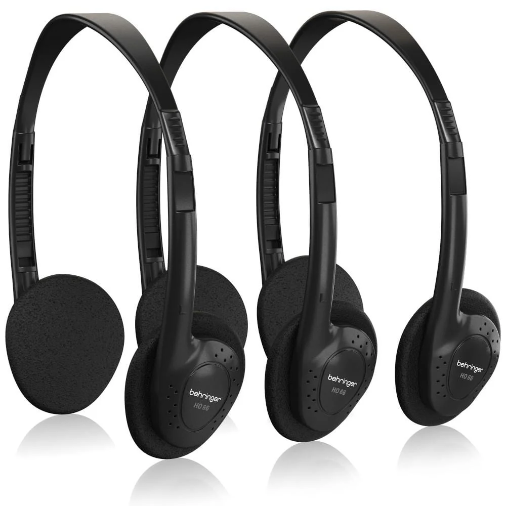 Behringer HO 66 Stereo Headphones 3 Multipack
