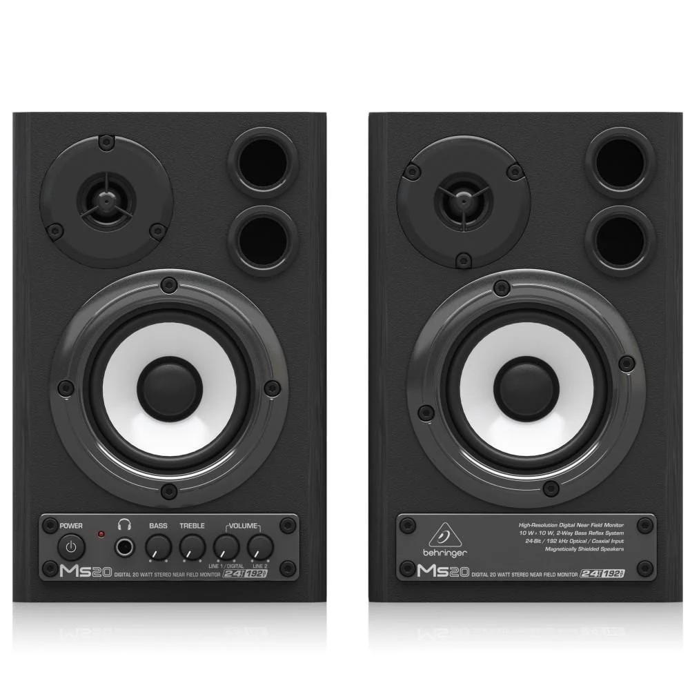 Behringer MS20 24-Bit/192 kHz Digital 20-Watt Stereo Near Field Monitors