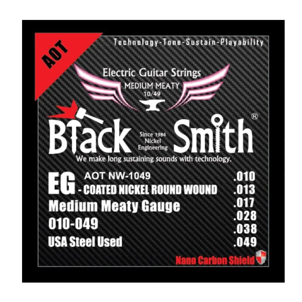 Black Smith Nano Coated Nickel Round Wound Electric Guitar Strings - Image 4