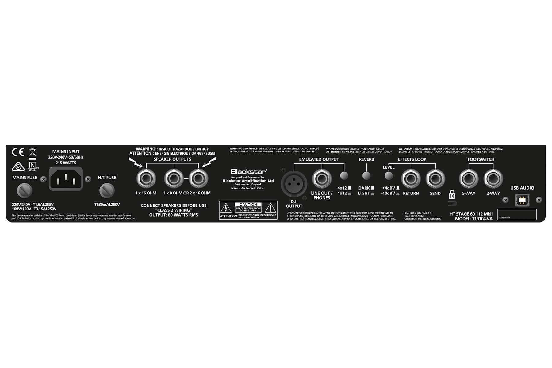 Blackstar HT STAGE 60 1X12inch MKII Tube Combo Guitar Ampifier - Image 6