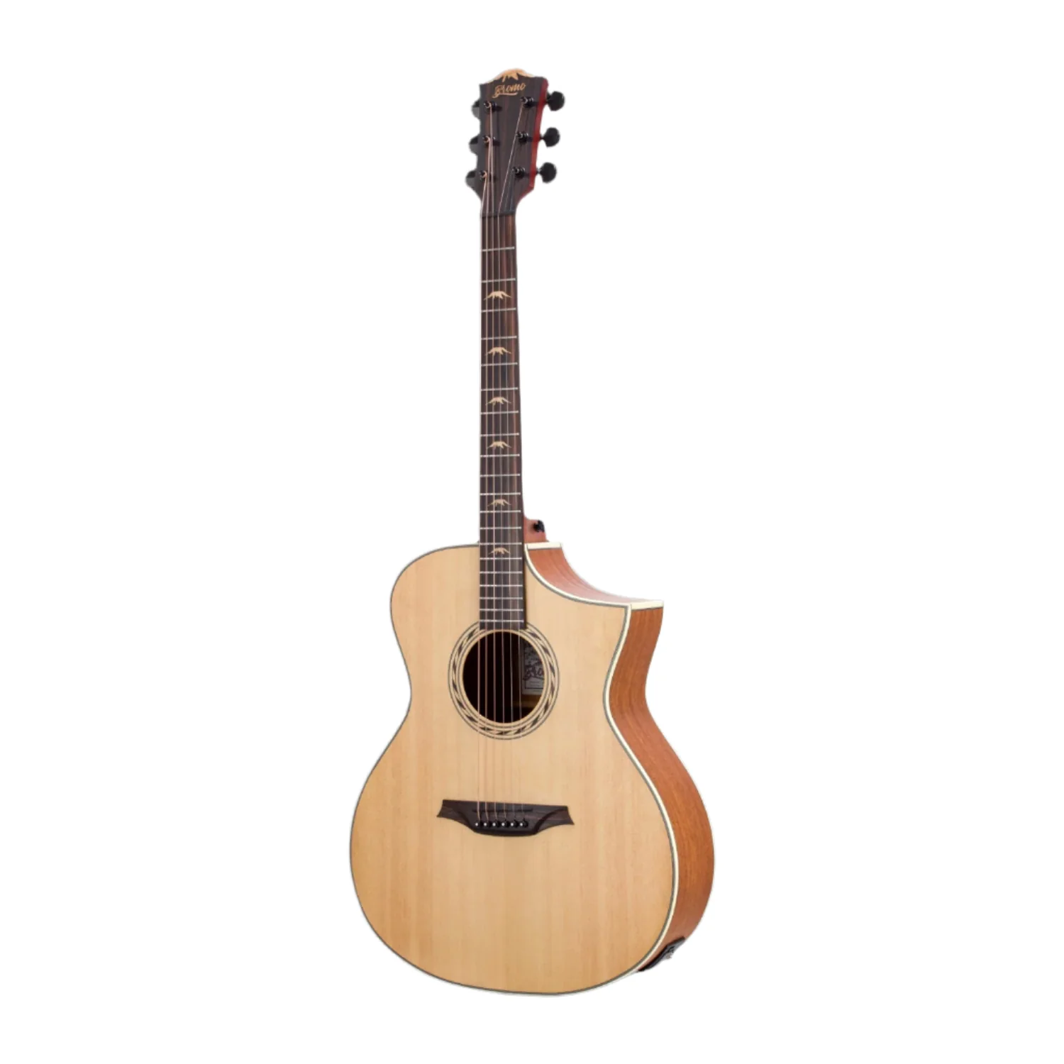 Bromo BAA4CE Appalachian Series Hillside Auditorium 6 String Electro Acoustic Guitar - Image 4