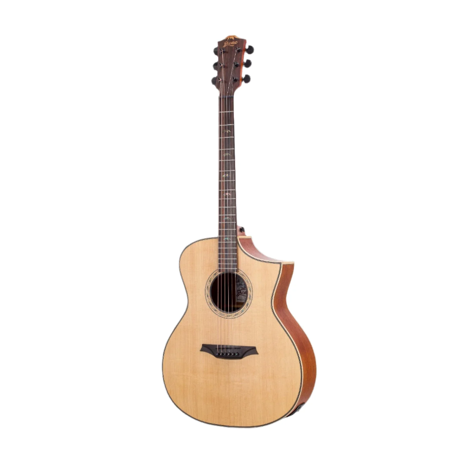 Bromo BAT4CE Tahoma Series Solid Top 6 String Electro Acoustic Guitar - Image 3