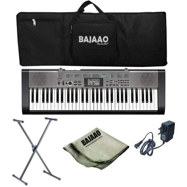 Casio CTK-1300 Standard Keyboard with Stand, Gigbag, Polishing Cloth and Power Adapter