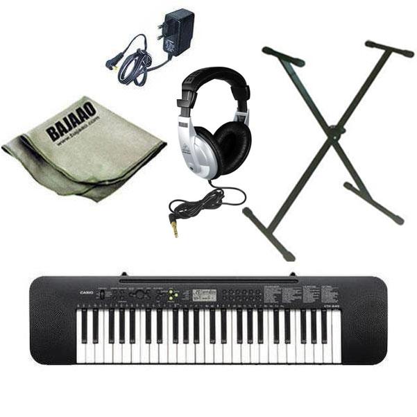 Casio CTK245 Musical Keyboard with Stand, Headphones, Polishing Cloth and Power Adapter