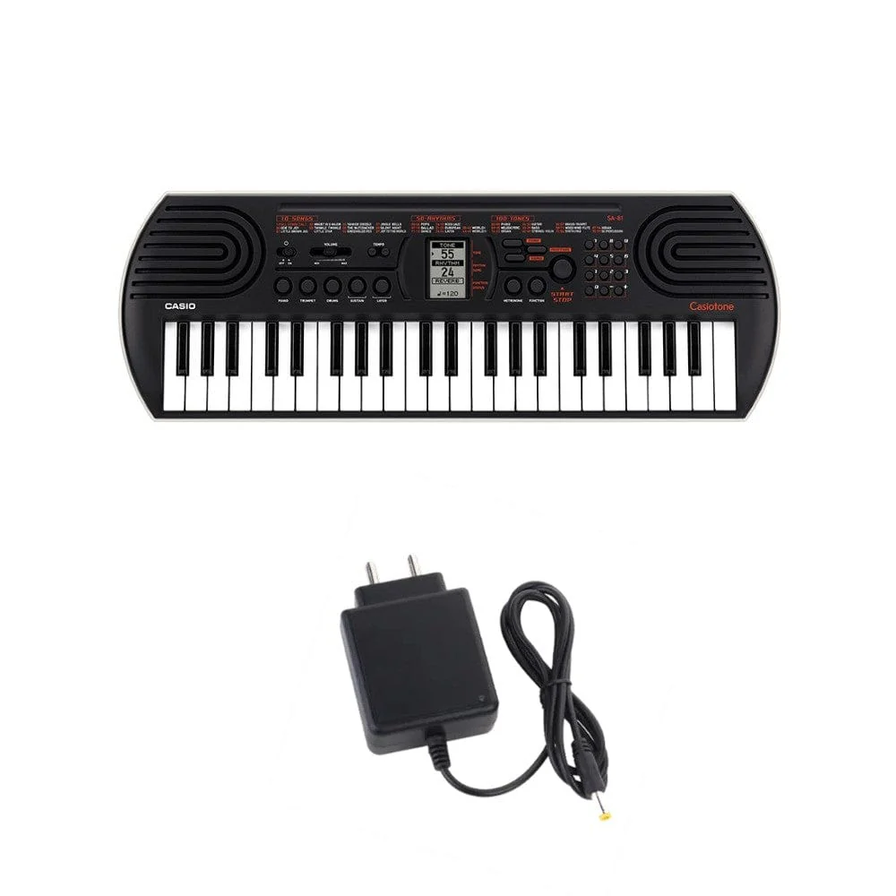 Casio SA-81 Casiotone 44 Key Kids Mini Portable Keyboard with Adapter, Polishing Cloth, Dust Cover, Online Lessons, Warranty & Ebook - Image 2