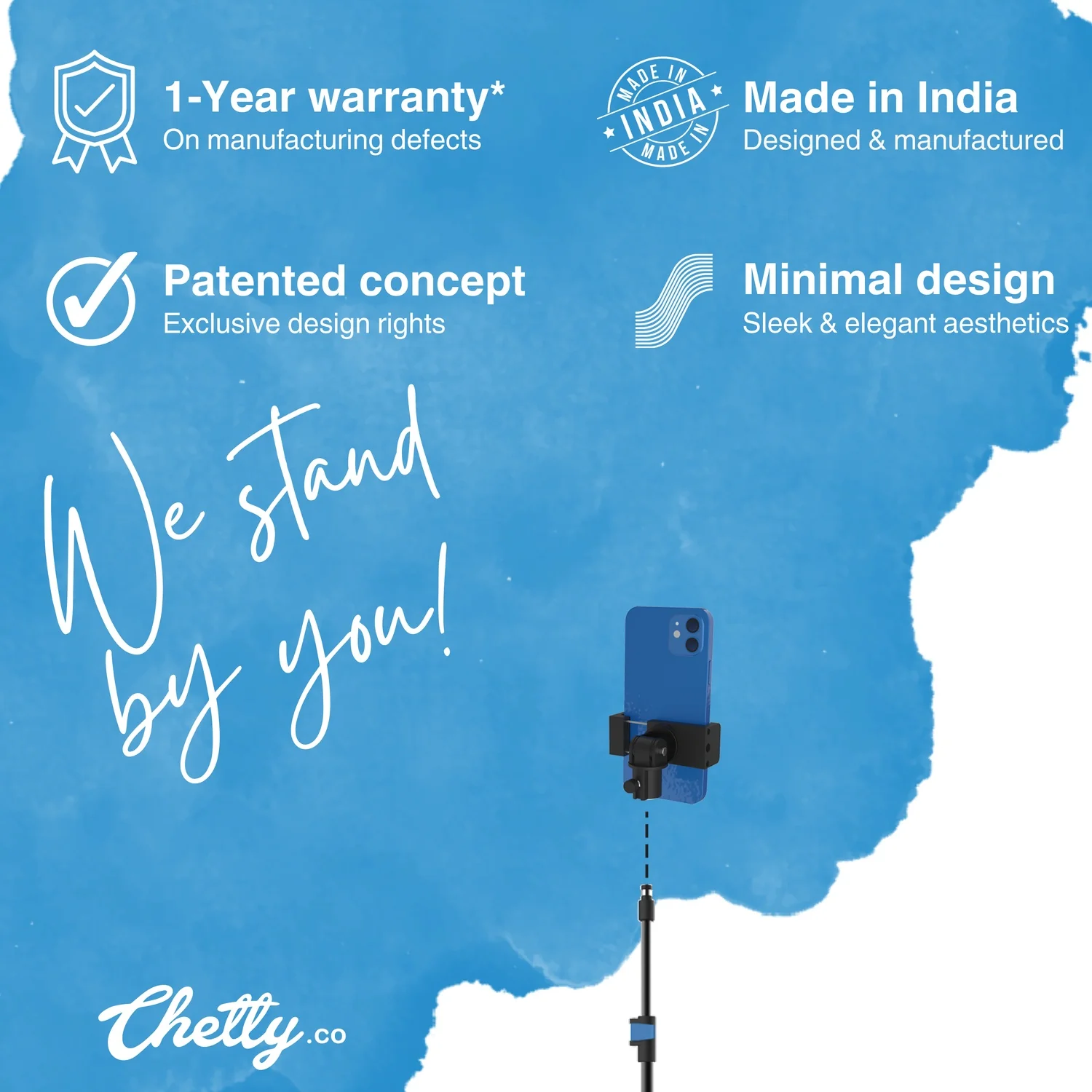 Chetty DT29 Collapsible Tripod Phone Stand - Image 5
