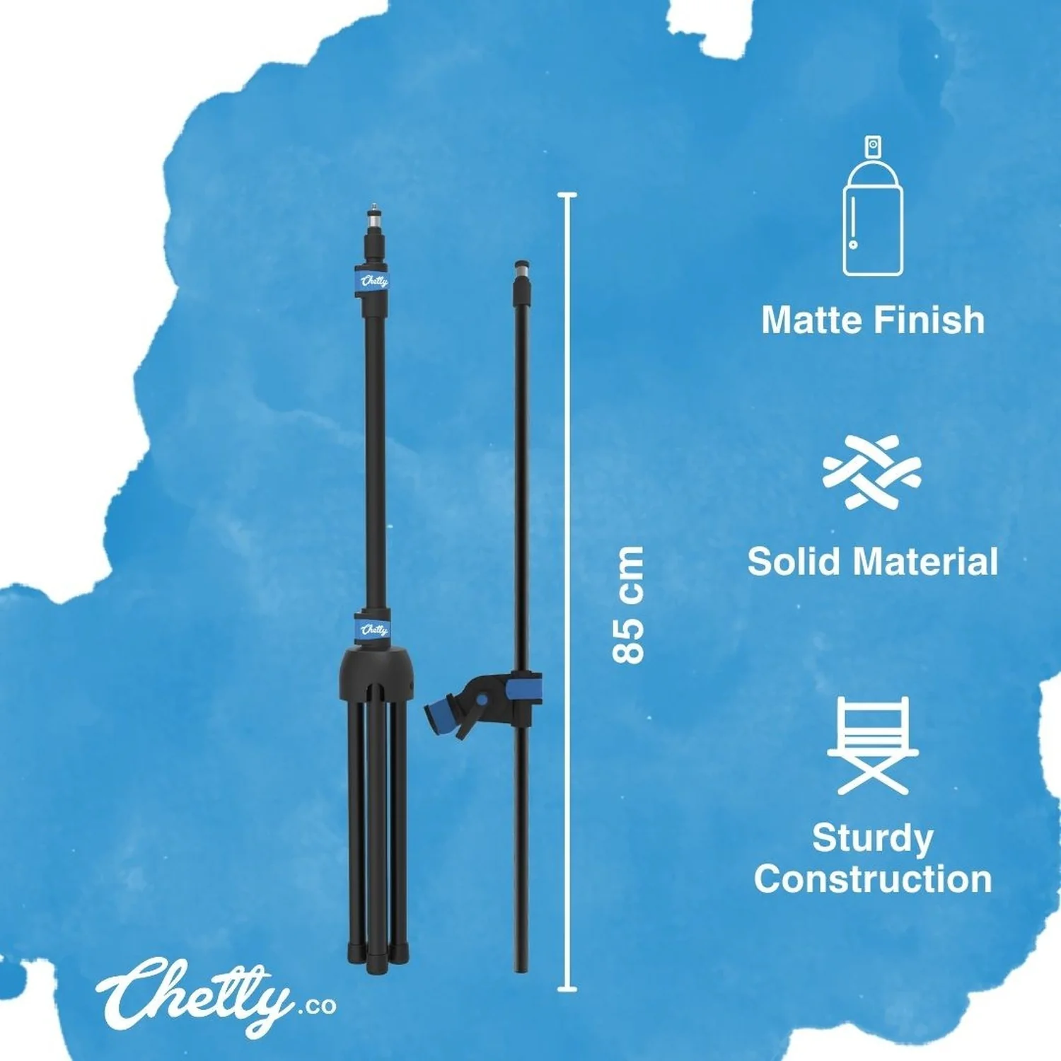 Chetty MT22 Professional Microphone Stand with Detachable Boom Arm - Image 3