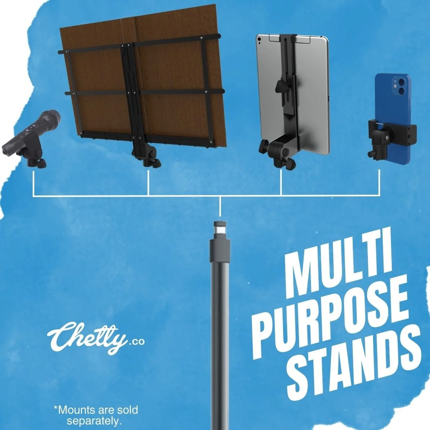 Chetty MT23 Mini Microphone Stand with Detachable Boom Arm - Image 5