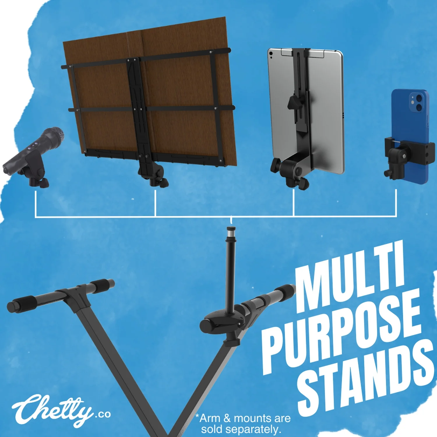 Chetty TT111 Mini Professional X Type Keyboard Stand - Image 7