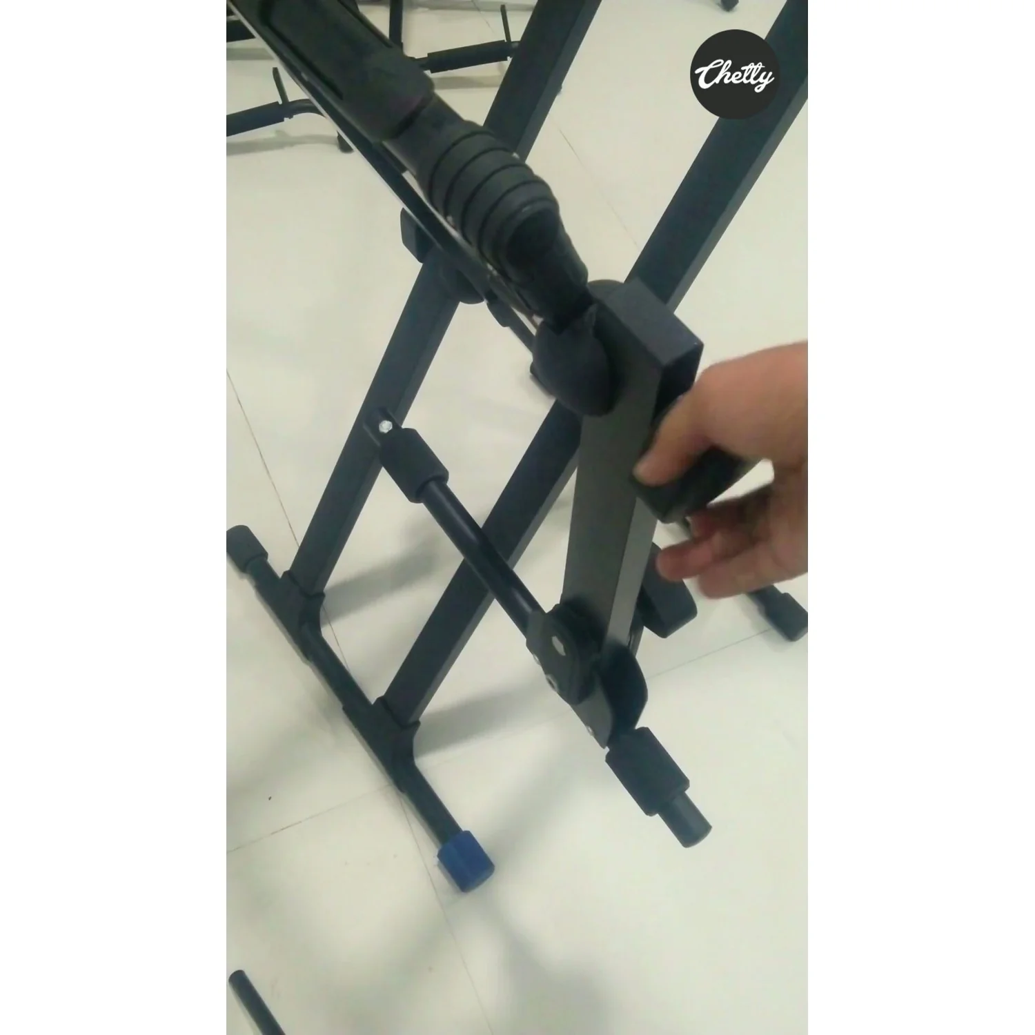 Chetty TT14 Two-Tier Double Braced Keyboard Stand with 11 level Gear Locking - Image 8