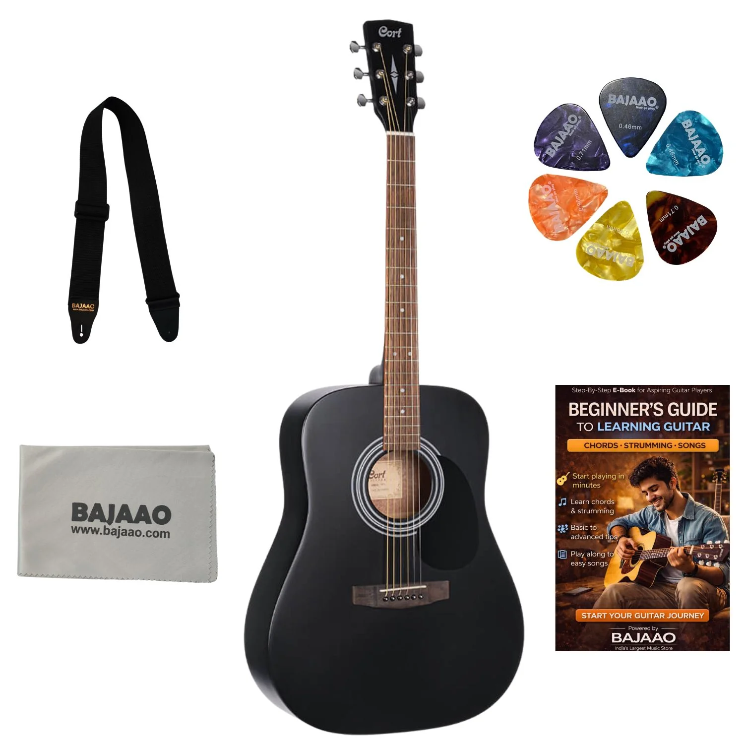 Cort AD810 Dreadnought Acoustic Guitar with E-Book - Image 21