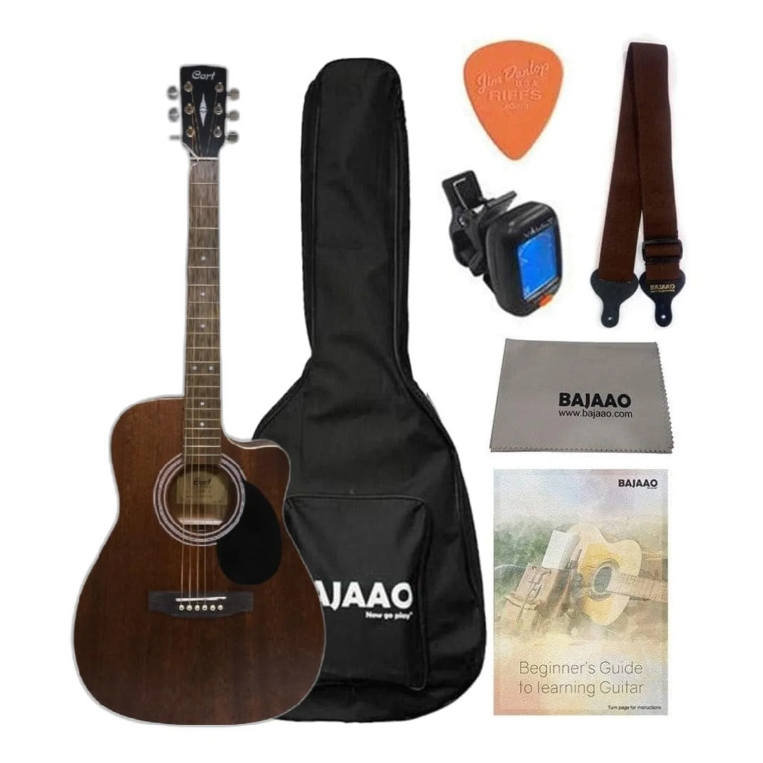 Cort AF500C Standard Series Cutaway 6 String Acoustic Guitar - Image 37