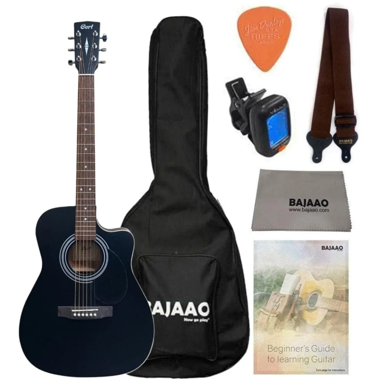 Cort AF500C Standard Series Cutaway 6 String Acoustic Guitar - Image 5