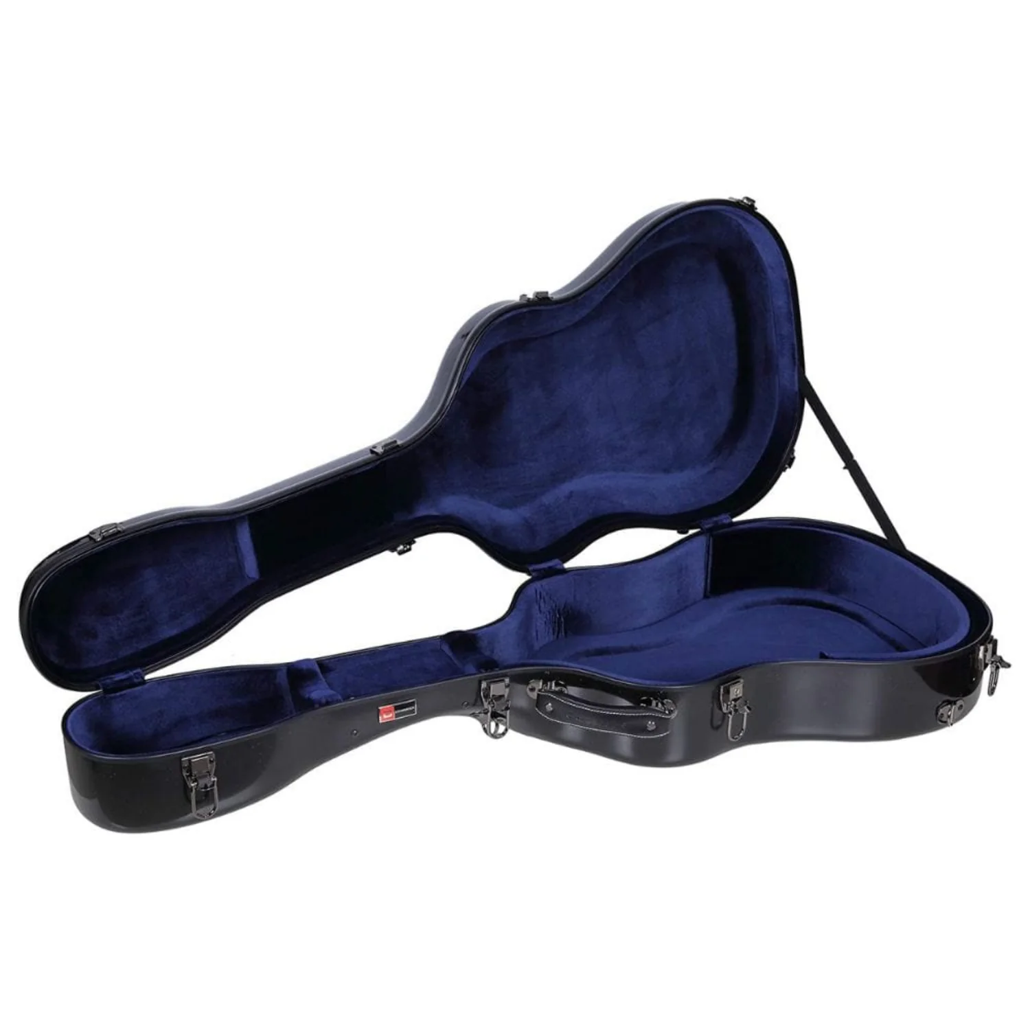 Crossrock CRF-2020 DBK Deluxe Fiberglass Dreadnought Guitar Case - Black - Image 5