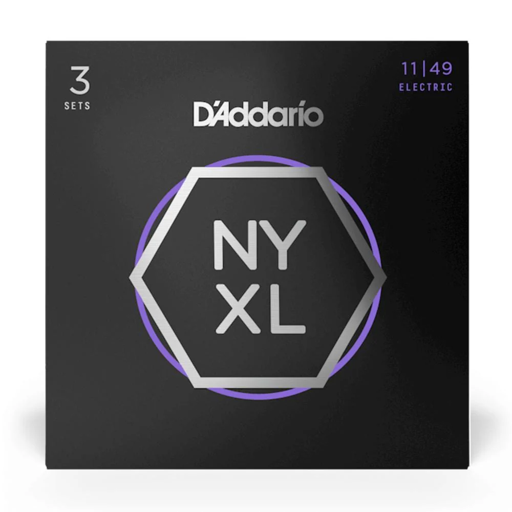 D'Addario NYXL1149 Electric Guitar Strings Nickel Wound Medium 11-49 - Image 3
