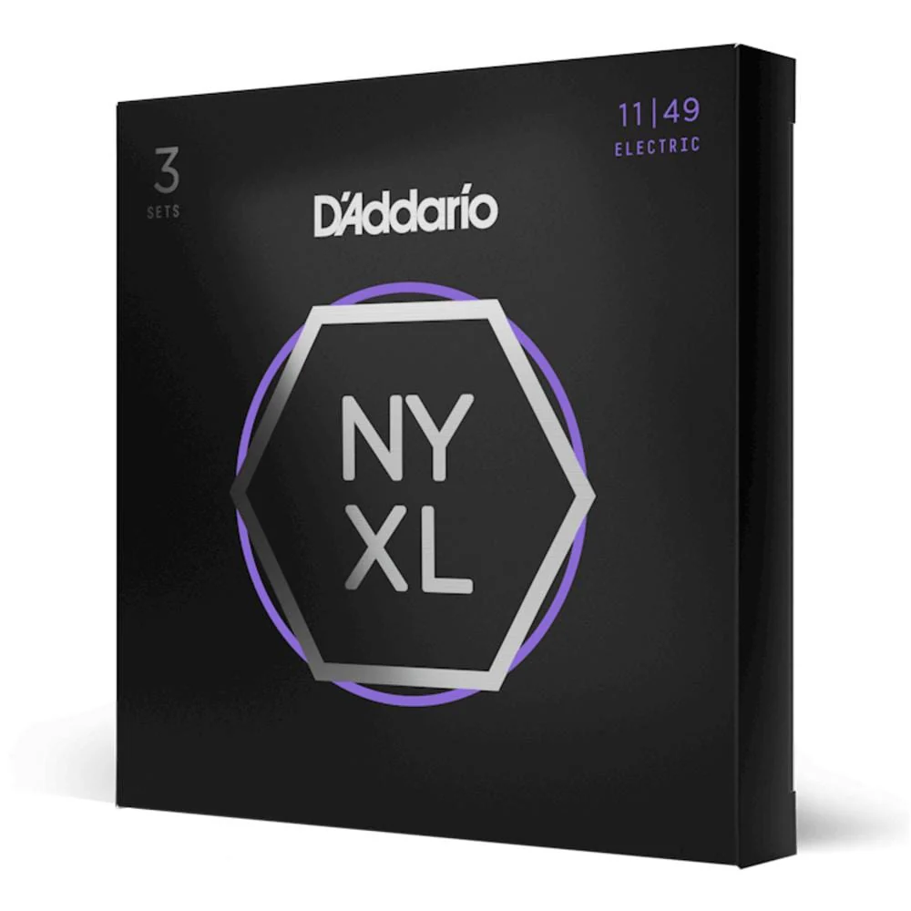 D'Addario NYXL1149 Electric Guitar Strings Nickel Wound Medium 11-49 - Image 4