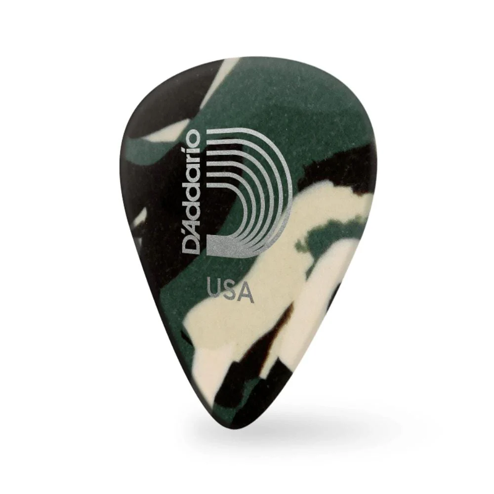 D'Addario Classic Celluloid Camouflage 1.0mm Heavy Gauge Guitar Pick - Image 2