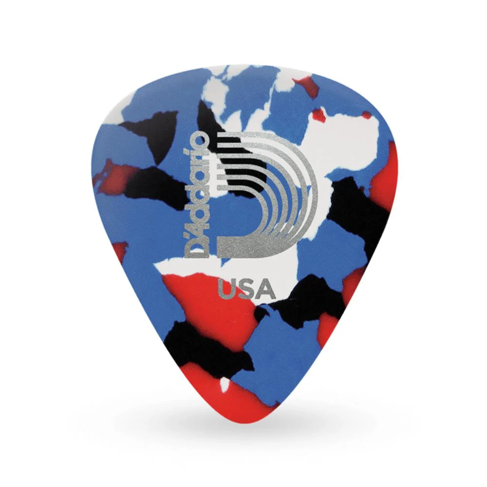 D'Addario Classic Celluloid Multi-Color 1.0mm Heavy Gauge Guitar Pick