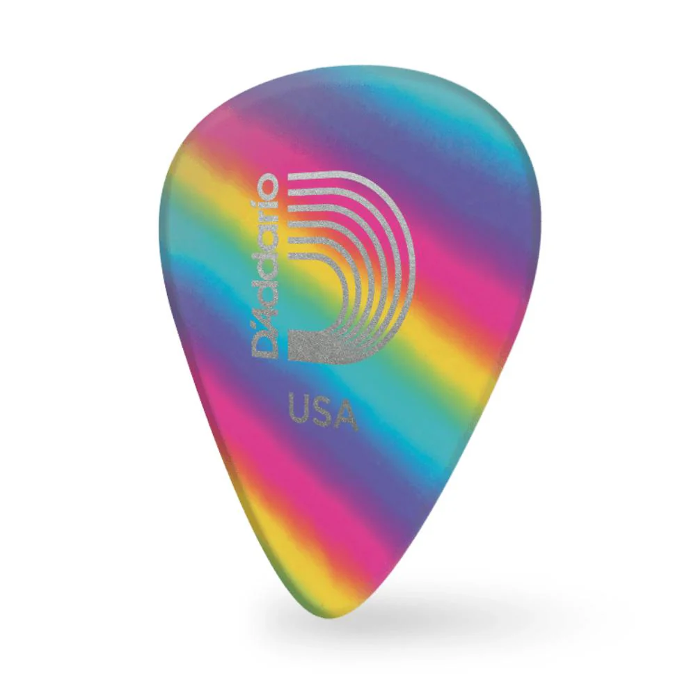 D'Addario Classic Celluloid Rainbow 0.50mm Light Gauge Guitar Pick - Image 2