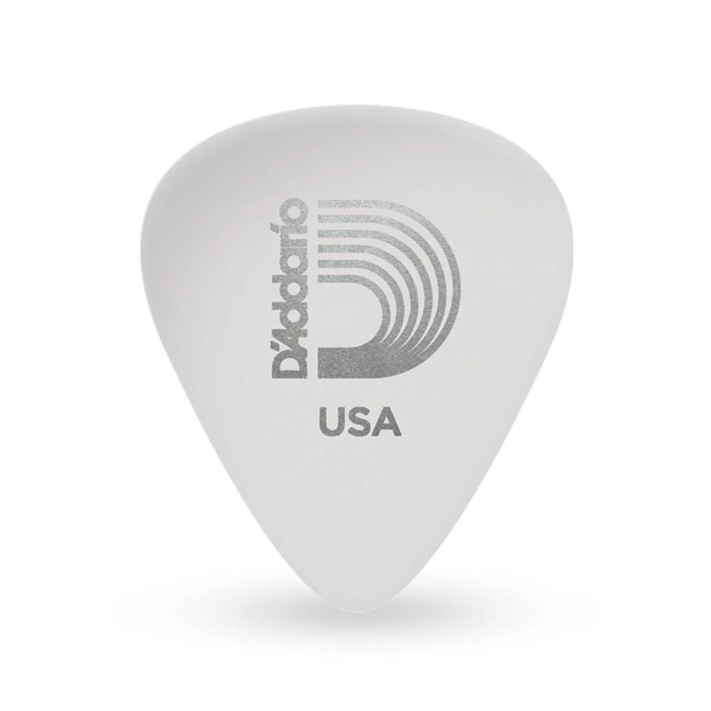 D'Addario Classic Celluloid White 0.50mm Light Gauge Guitar Pick
