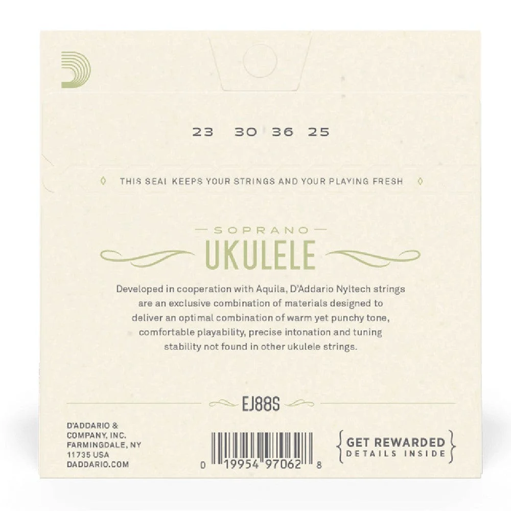 D'Addario EJ88S Nyltech Soprano Ukulele Strings - Image 3