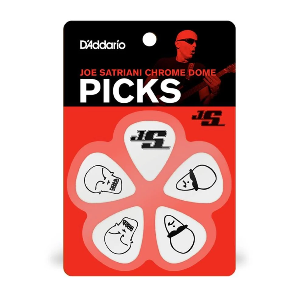 D'Addario Joe Satriani Signature Guitar Picks White- Pack of 10