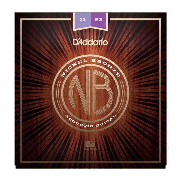 D'Addario NB1152 Nickel Bronze Acoustic Strings - Custom Light - 011-.052
