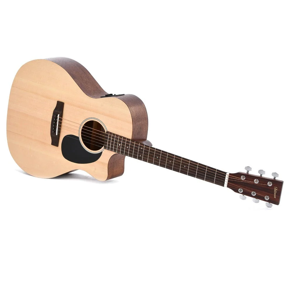 Ditson GC-10E 6 String Electro Acoustic Guitar - Natural - Image 2