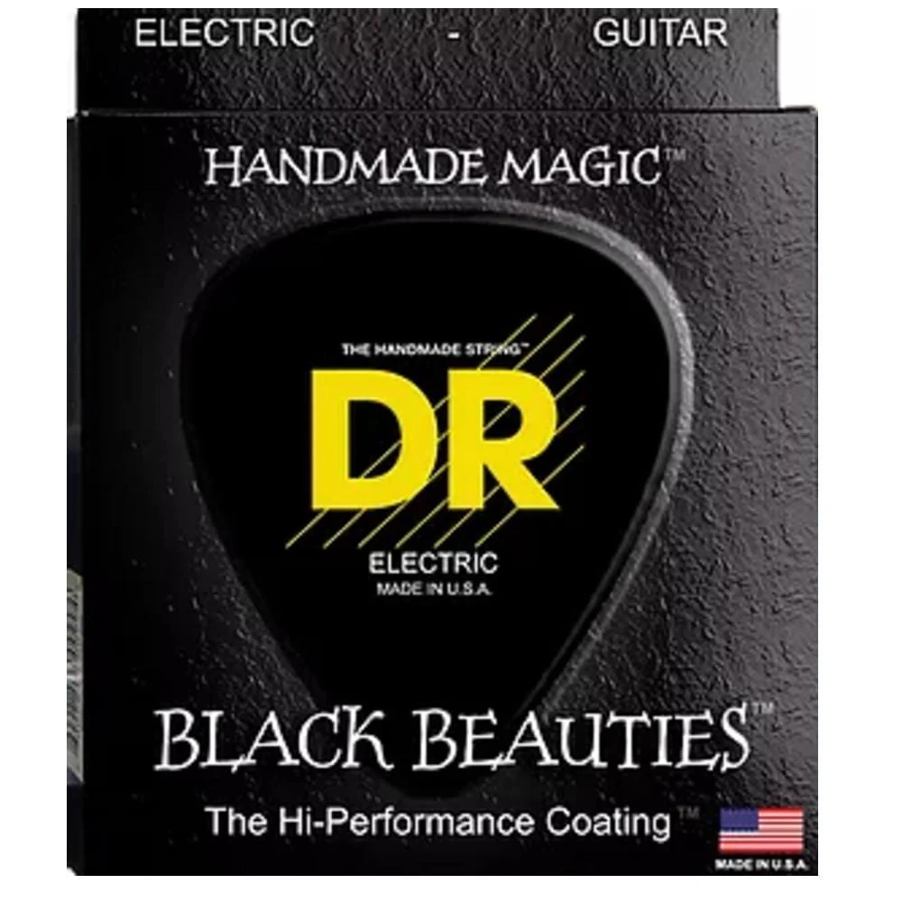 DR String BKE-9 Black Beauties Coated Electric Guitar Strings - Light - 9-42