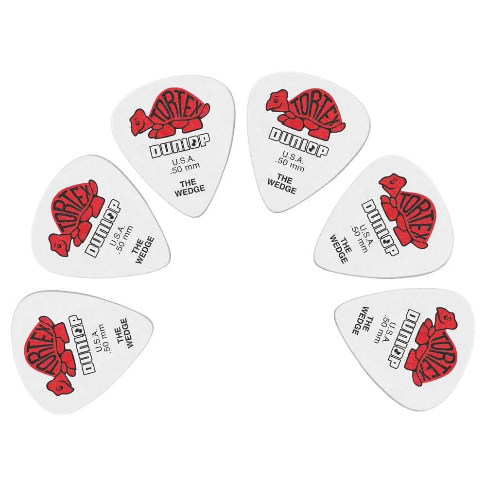 Dunlop 424P Tortex Wedge Guitar Picks - Pack of 6