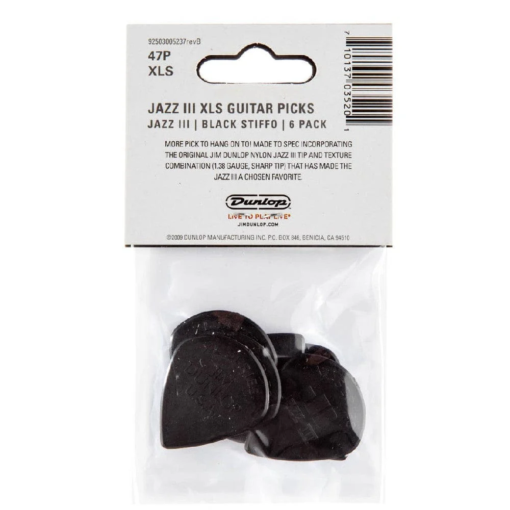 Dunlop 47RXLS Jazz III XL Nylon Guitar Picks - Image 4